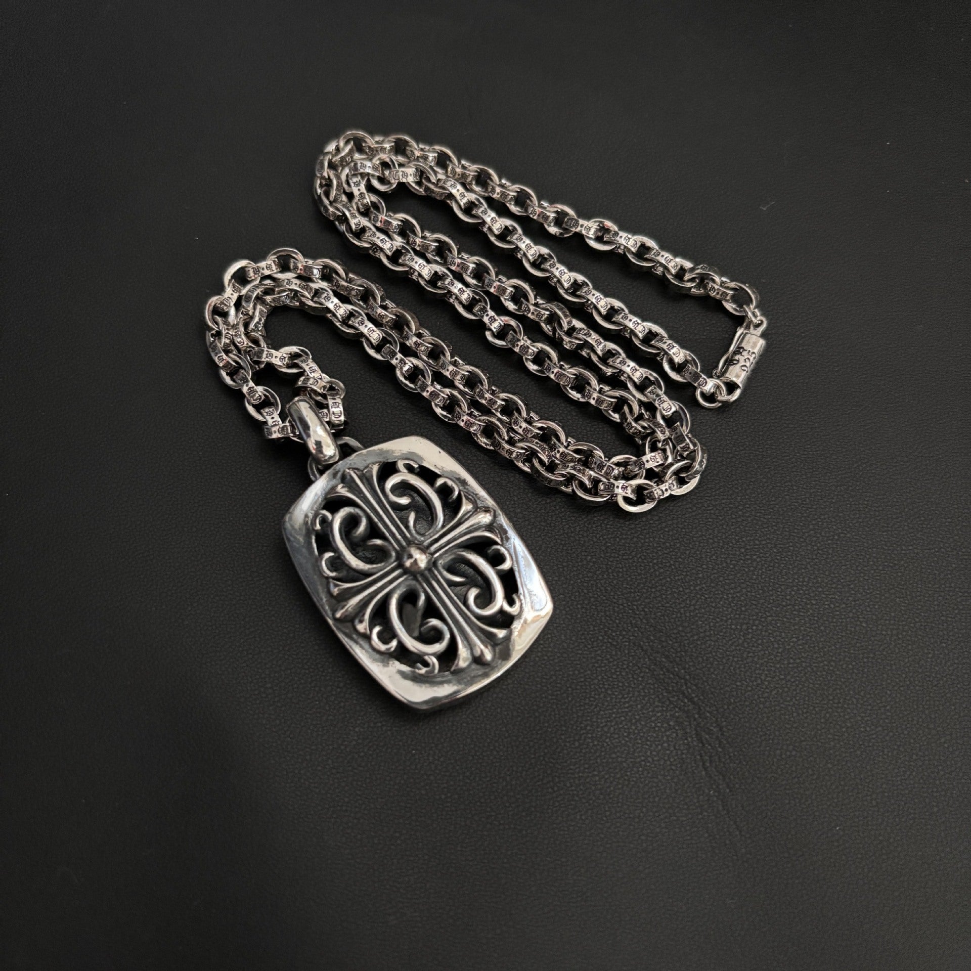 Crusader Flower Square Pendant