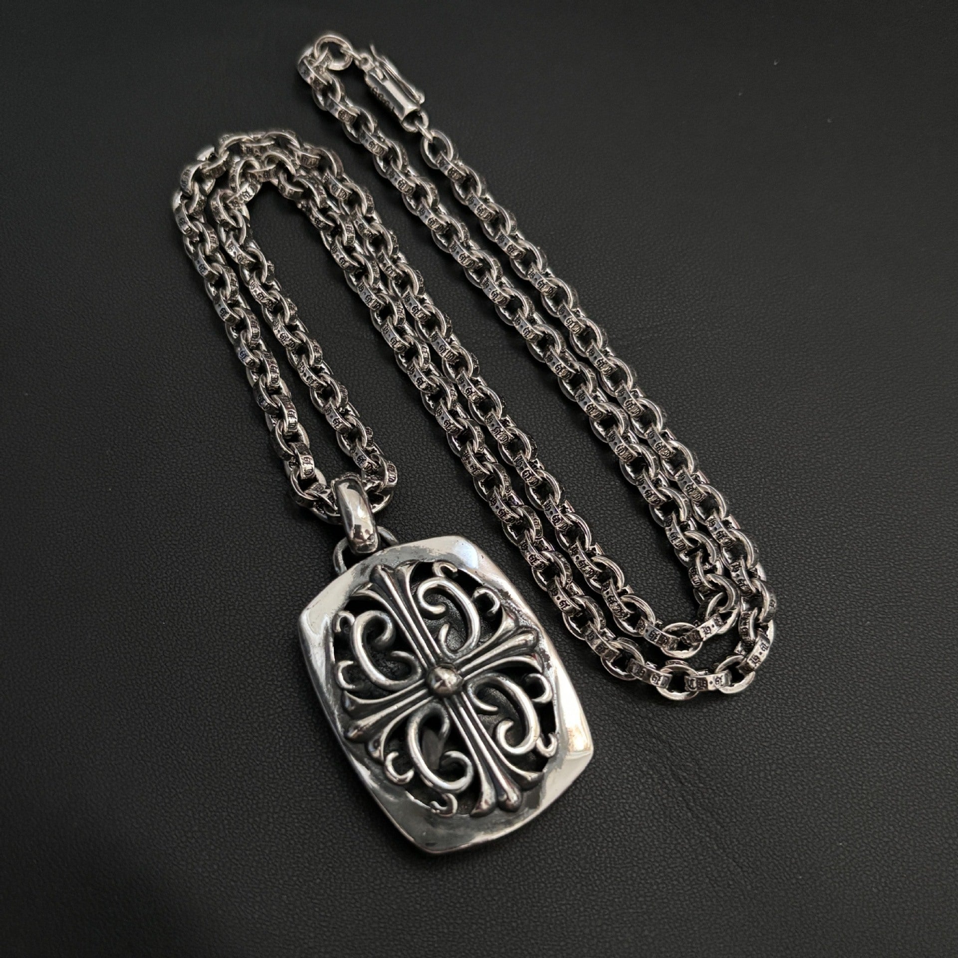 Crusader Flower Square Pendant