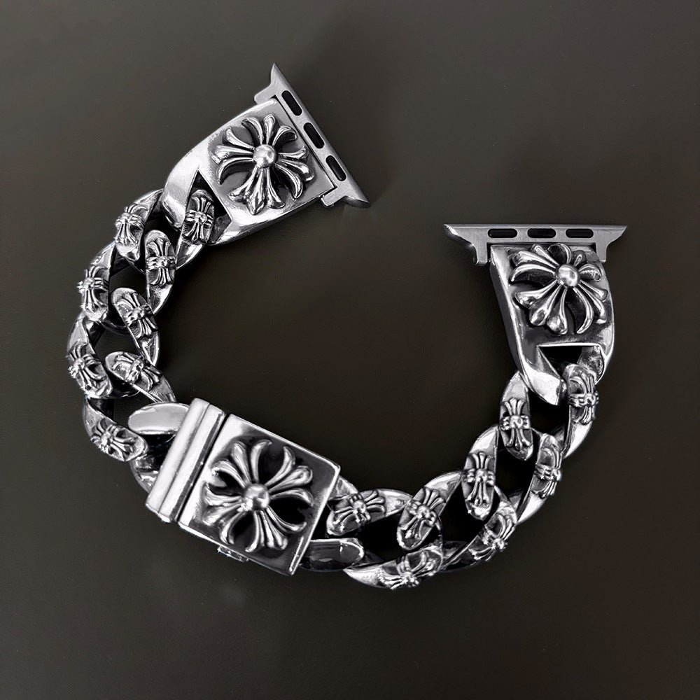 Cross Flower Watch Chain