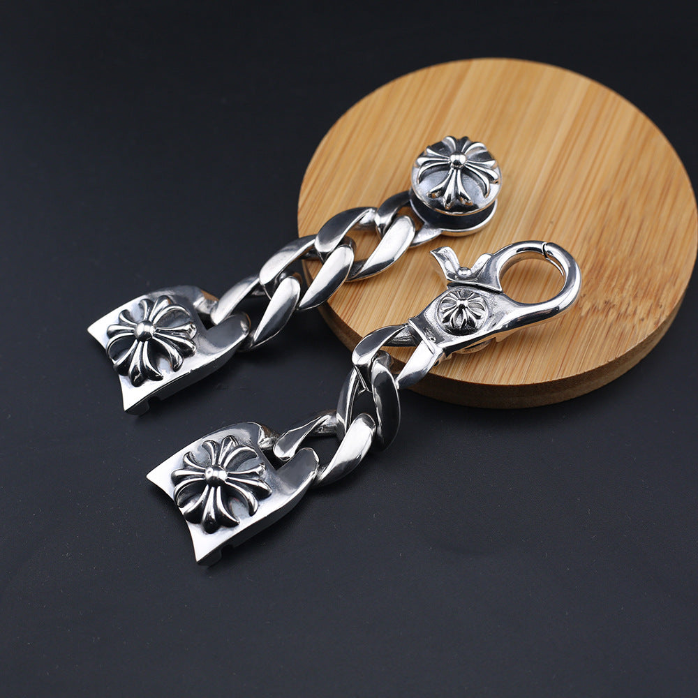 Cross Flower Buckle Watch Strap