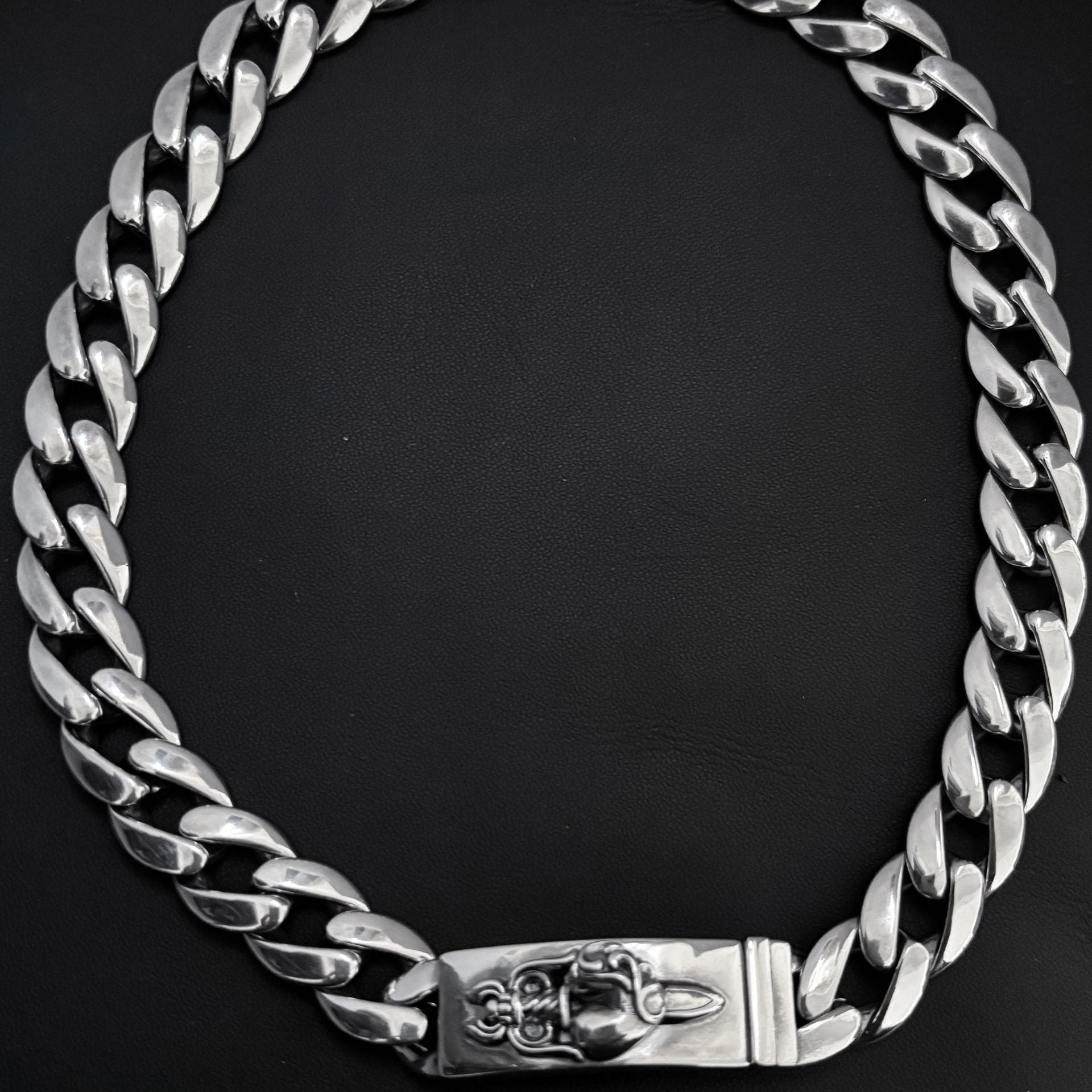 Thick Sword Cross Flower Hip-Hop Necklace