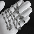 Cross Inlaid with White Diamond Necklace