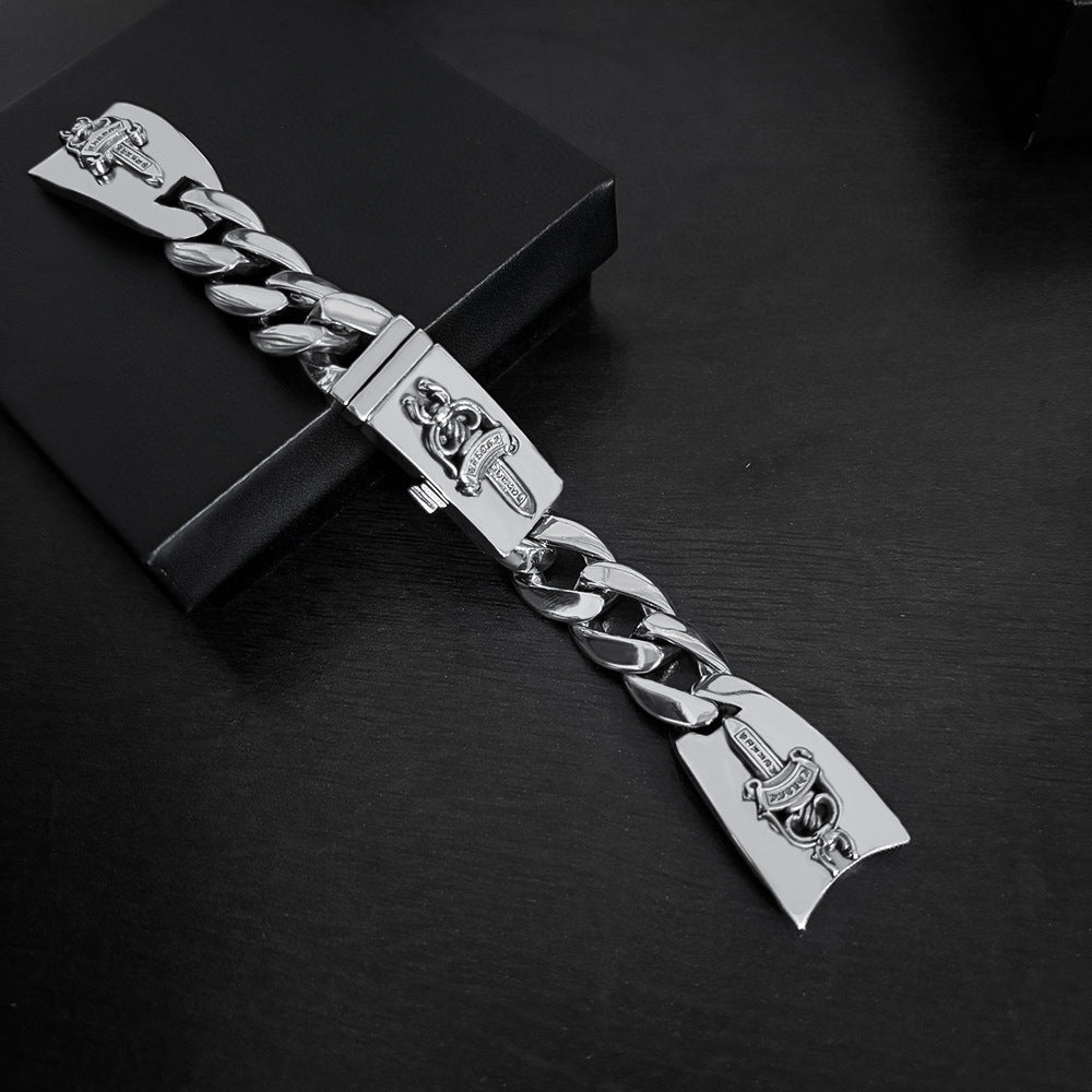 Sword Cross Flower Watch Strap