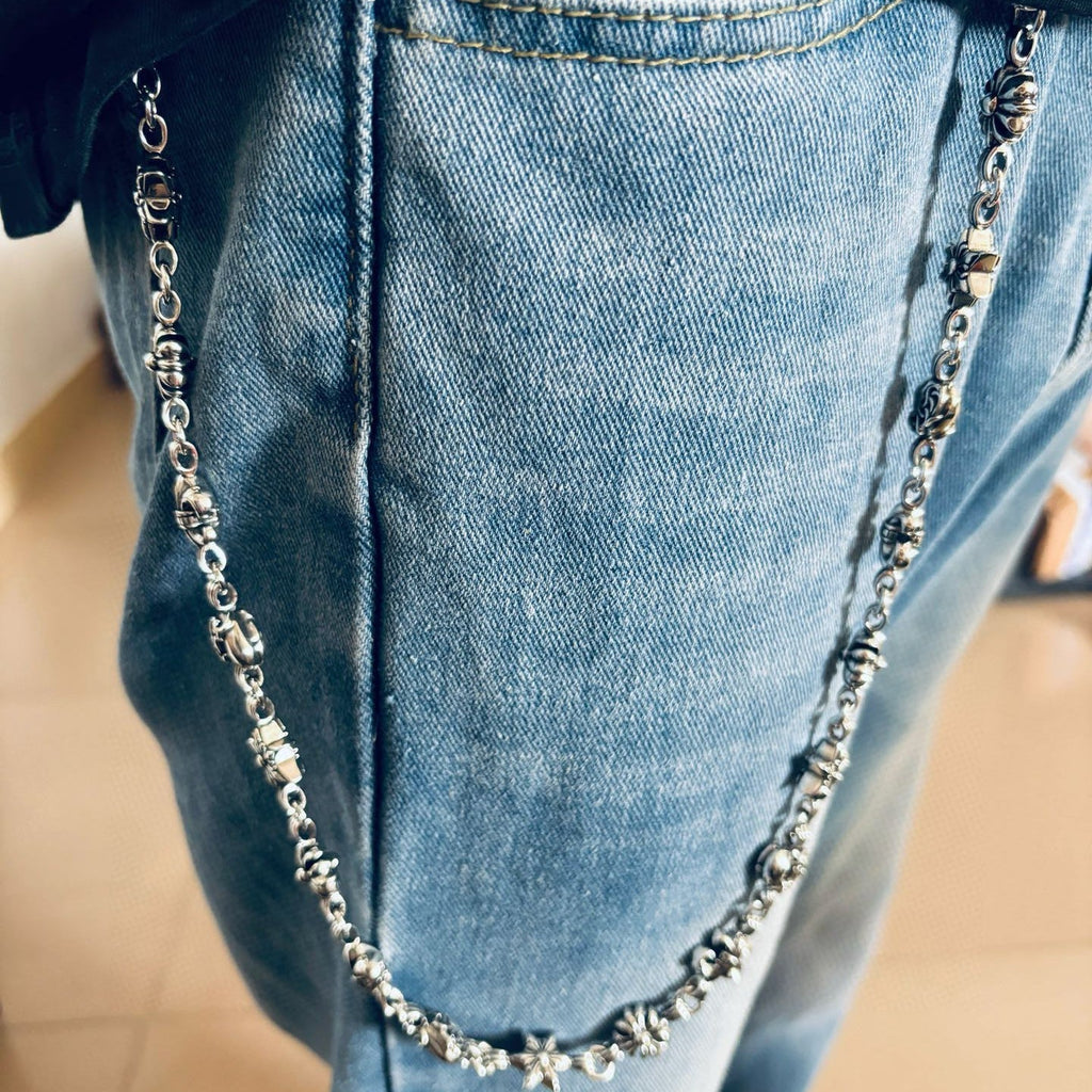Anchor Cross Flower Love Six-Pointed Star Trouser Chain
