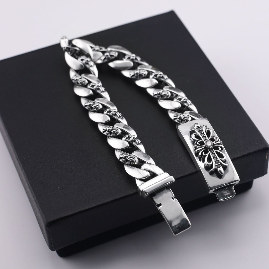  Floral Cross Diamond Bracelet 
