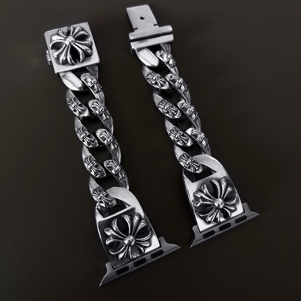 Cross Flower Watch Chain