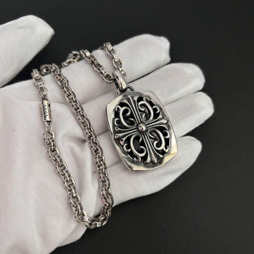 Crusader Flower Square Pendant