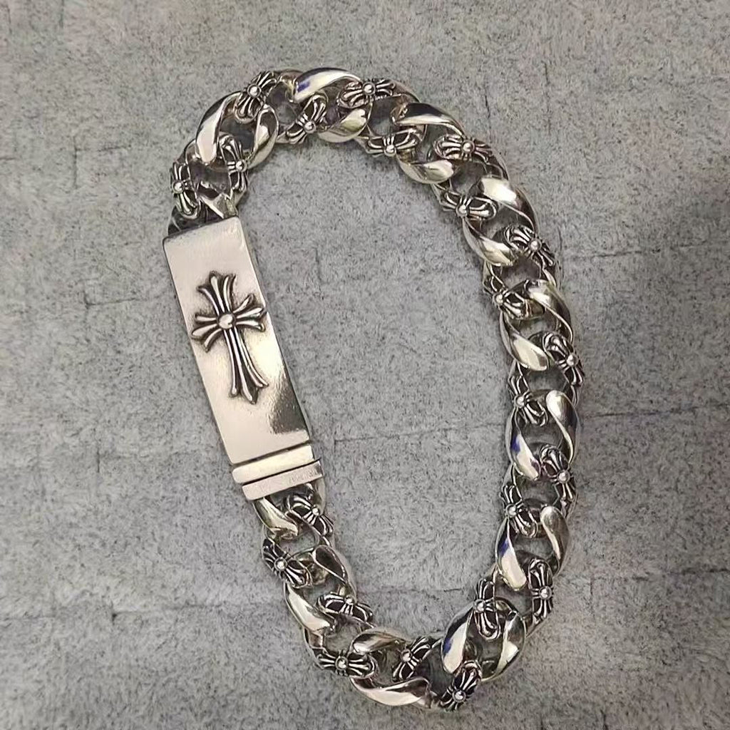 Half-Floral plus Cross Bracelet