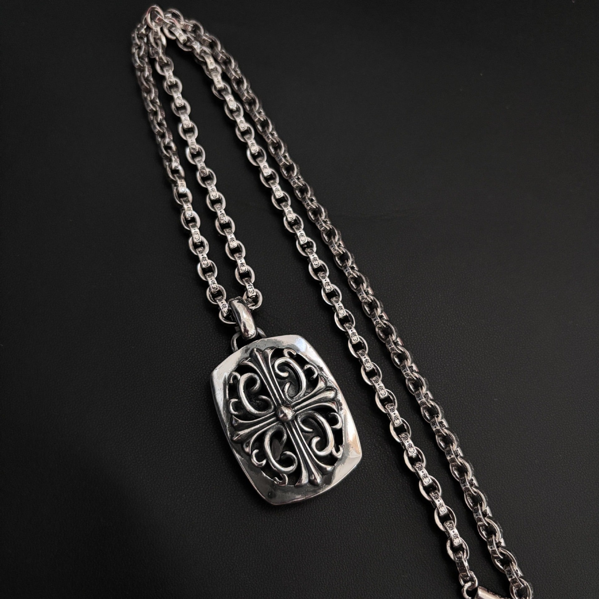 Crusader Flower Square Pendant