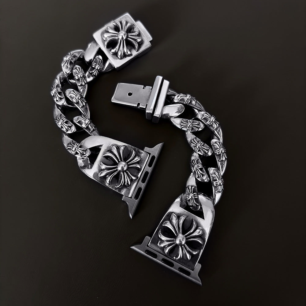 Cross Flower Watch Chain