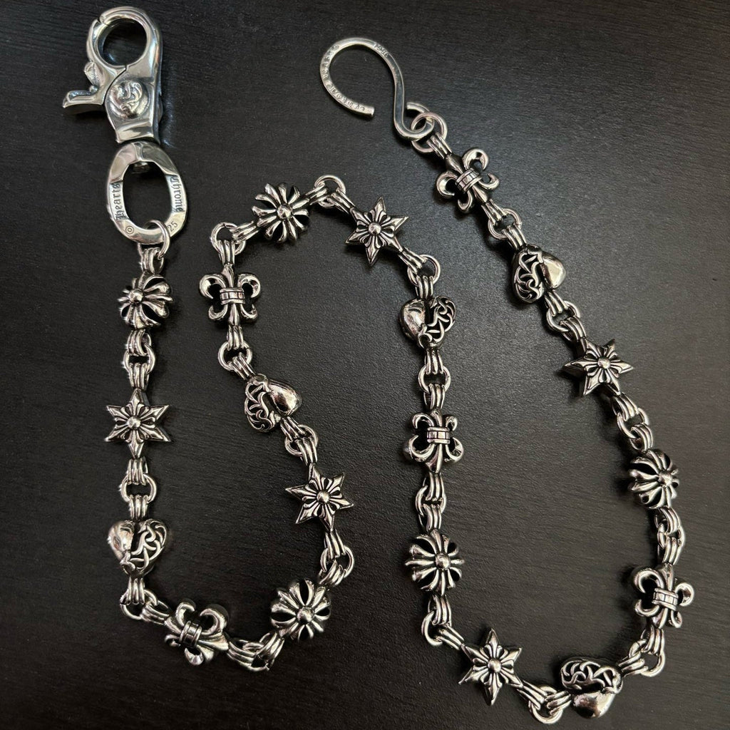 Anchor Cross Flower Love Six-Pointed Star Trouser Chain