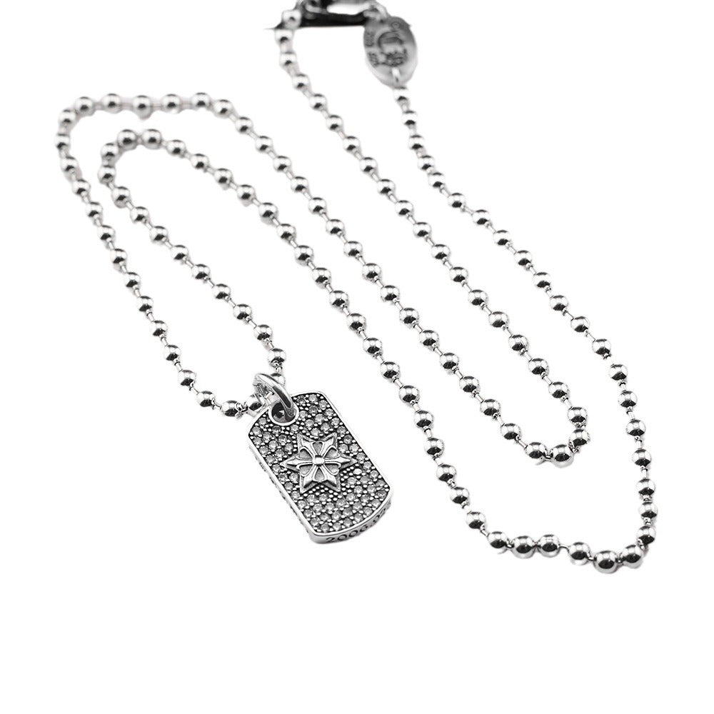 Six-Pointed Star Sword Inlaid with Diamonds Pendant