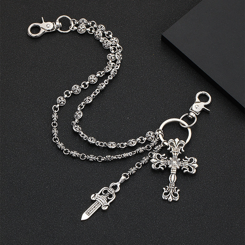 \Double-Layer Cross Retro Trouse Chain